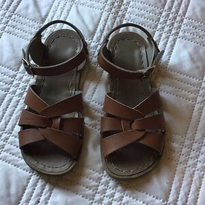 Brown Kids  salt water sandals